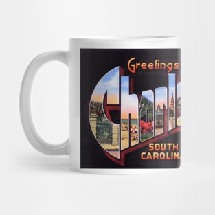 Greetings from Charleston, South Carolina - Vintage Large Letter Postcard Mug